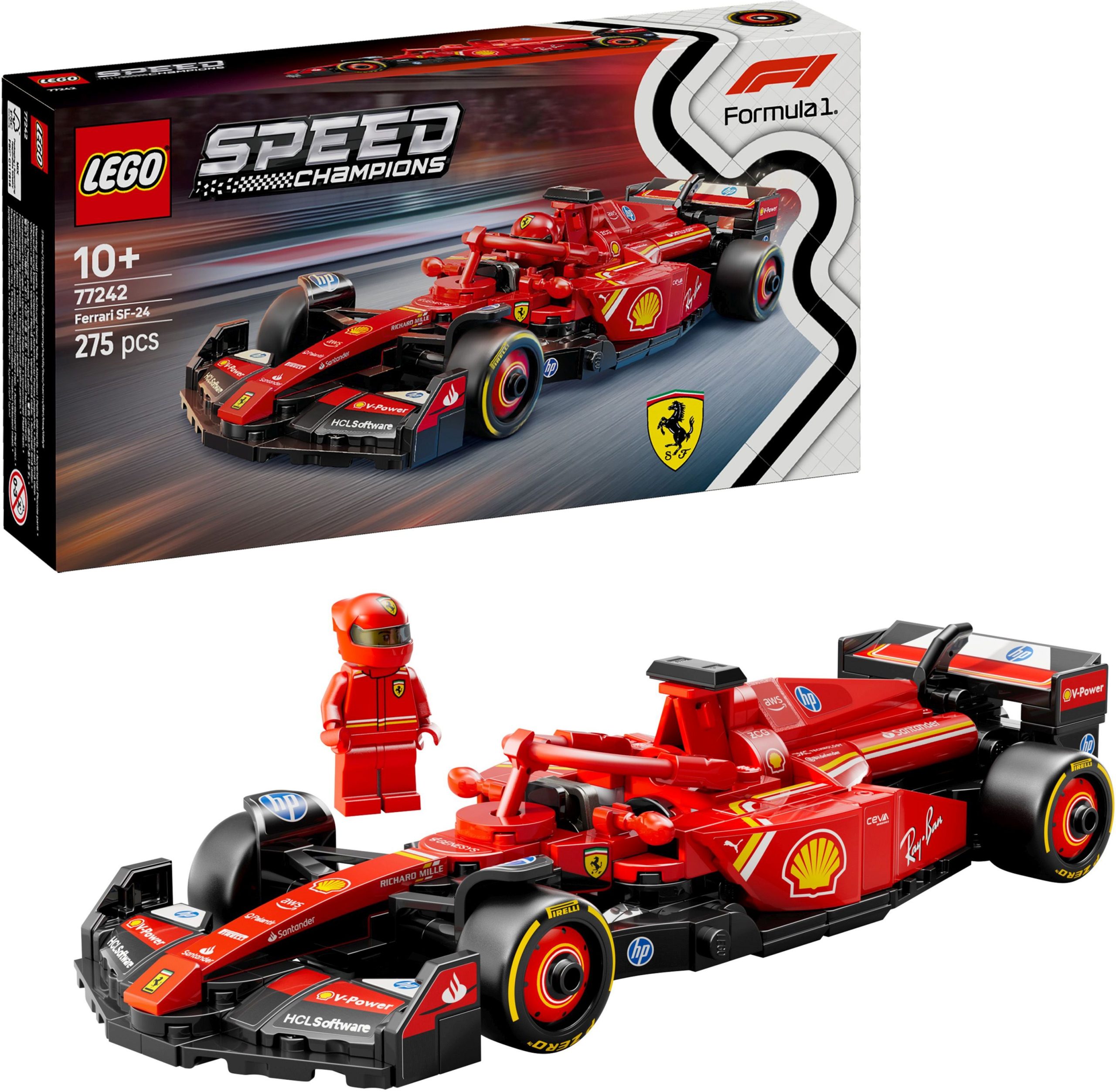 LEGO Speed Champions – Bolid F1 Ferrari in Rot gefällig (77242)