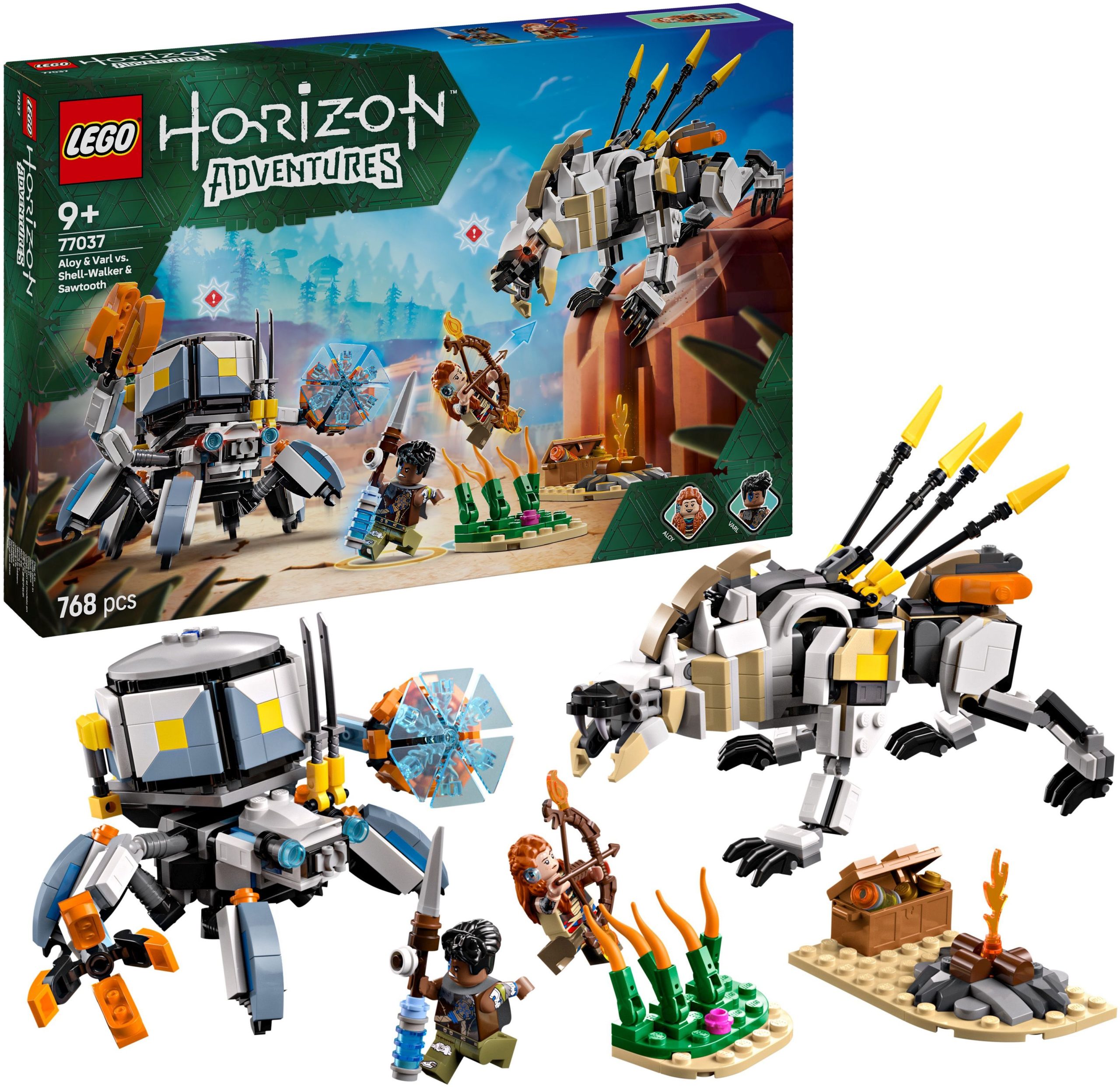 LEGO Horizon Abenteuer mit Aloy und Varl gegen Krabołaz (77037)