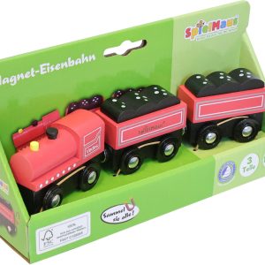 SpielMaus Holz Magnet Eisenbahn, 3-teilig