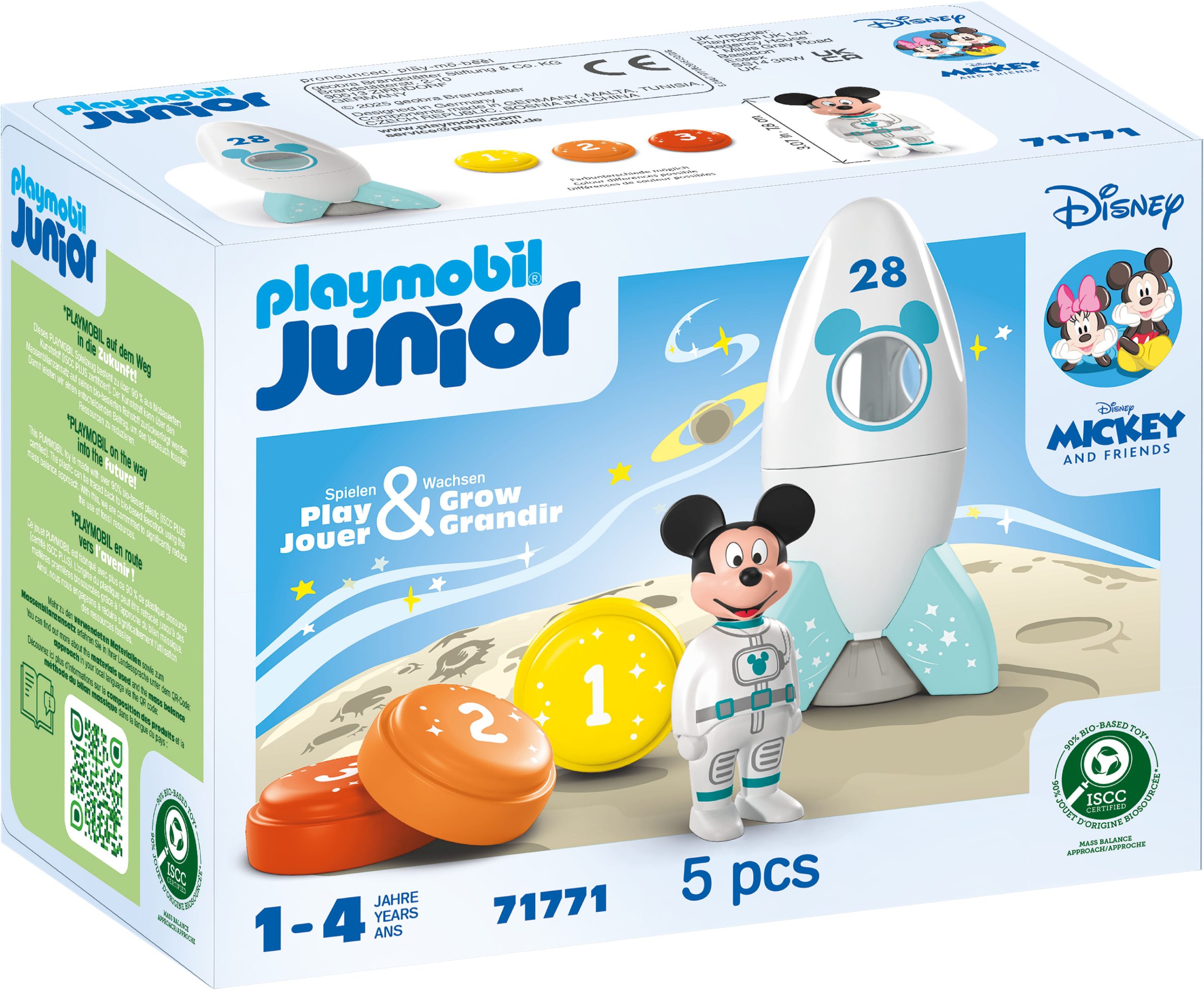 spielzeug micky maus PLAYMOBIL 71771 JUNIOR & Disney: Micky Maus' Raketen- & Weltraum