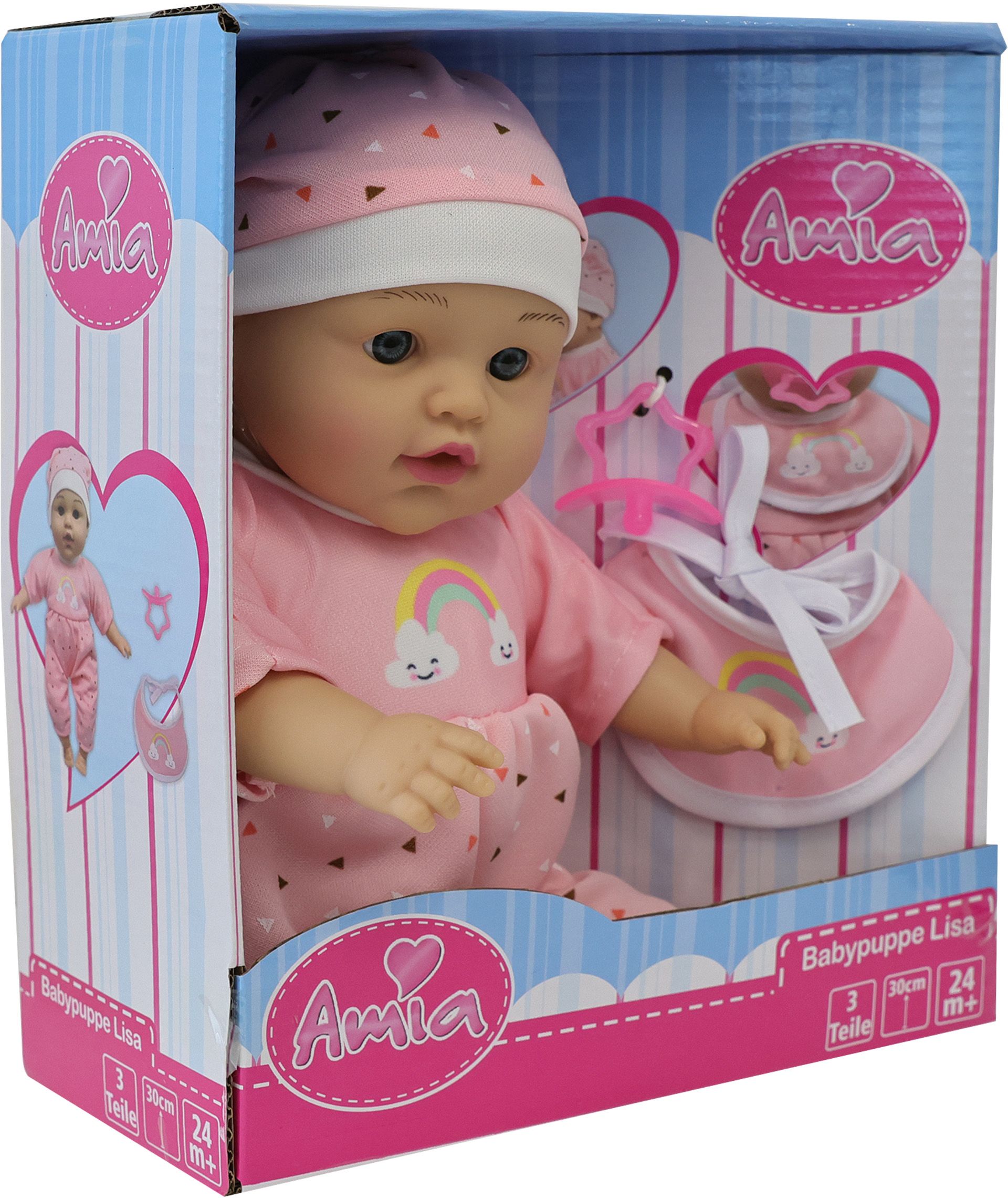 Amia Babypuppe Lisa, 30 cm, mit Zubehör