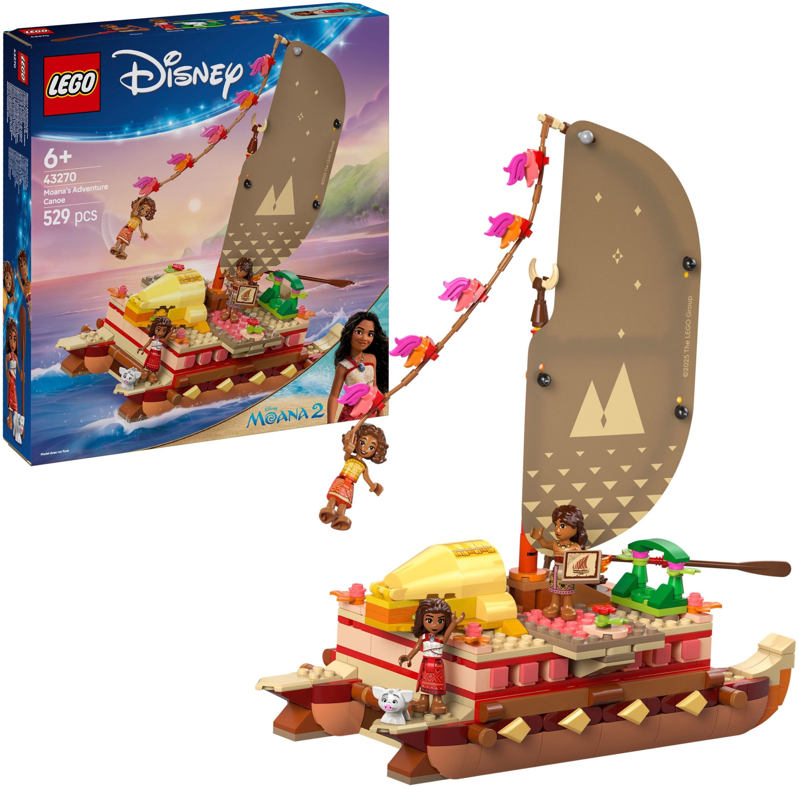 LEGO Disney Kajak-Abenteuer mit Vaiana für fantasievolle Kinder (43270)