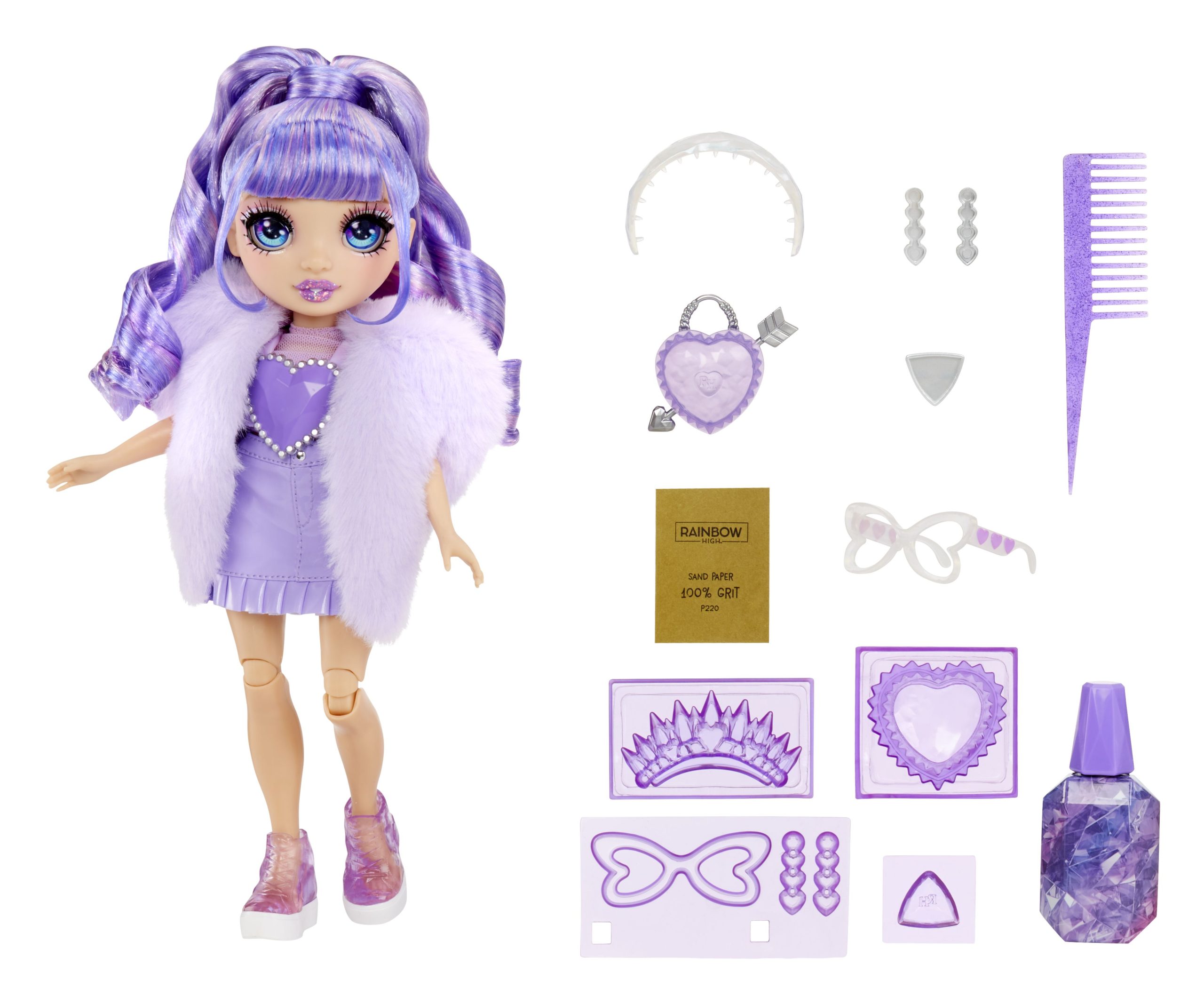 Rainbow High Creative Crystals Fashion Doll- Violet