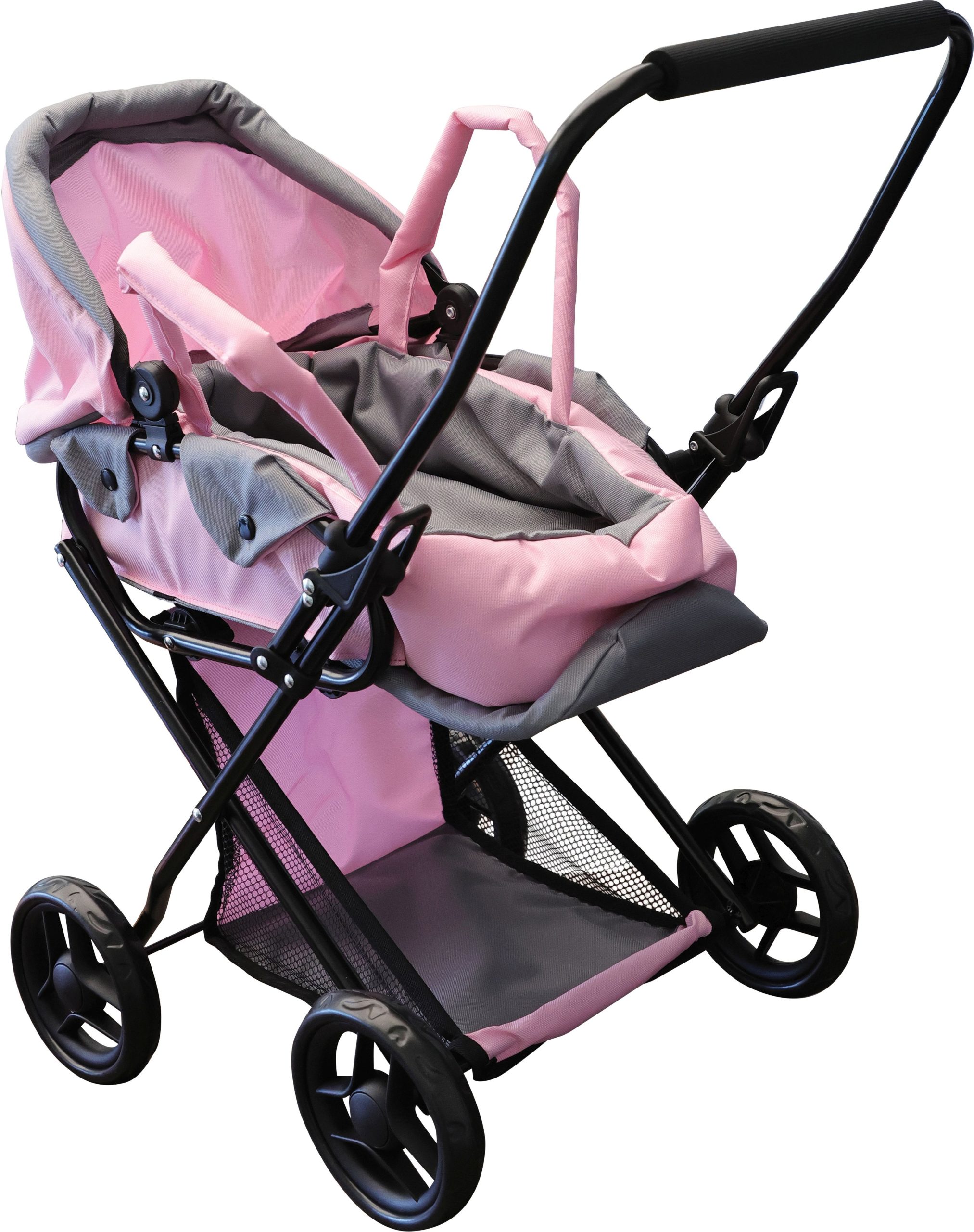 Amia Puppenwagen Rosy mit Ablagekorb