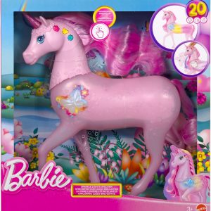 Barbie funkelnd leuchtendes Einhorn mit 20 interaktiven Kombinationen aus Lichtern, Geräuschen und Musik