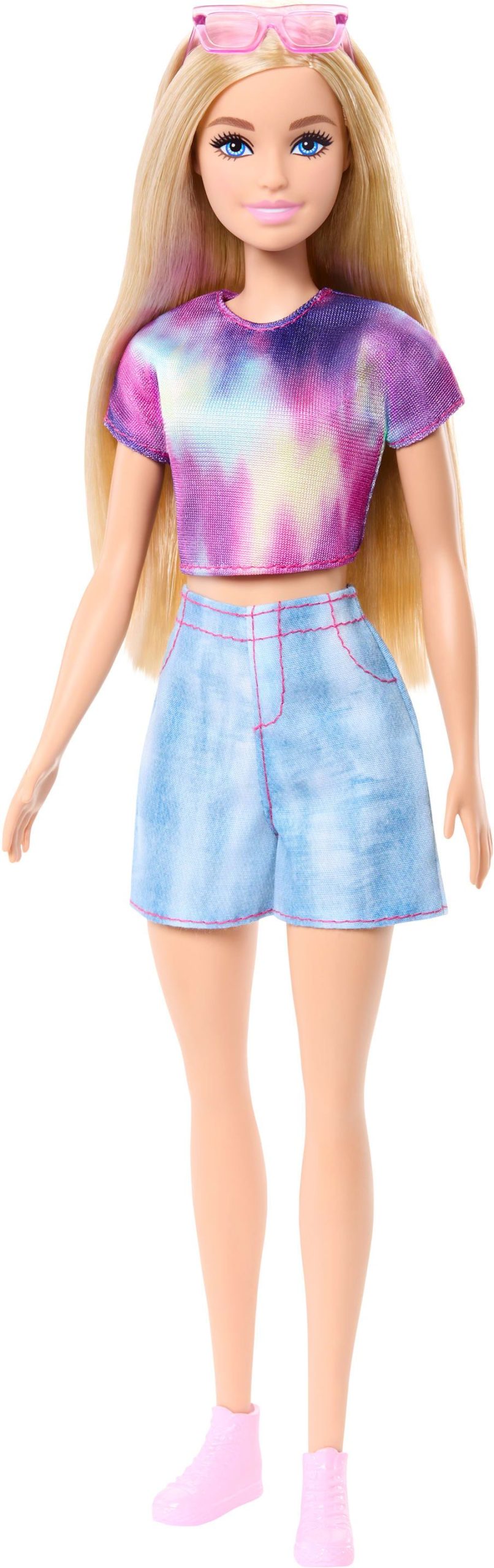Barbie Mysteries: Beach Detectives Barbie Malibu Modepuppe mit unverkennbarem Outfit und Accessoires
