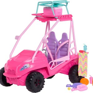 Barbie Mysteries: Beach Detectives Ultimativer Strand-Buggy Spielset mit mehr als 10 Zubehörteilen