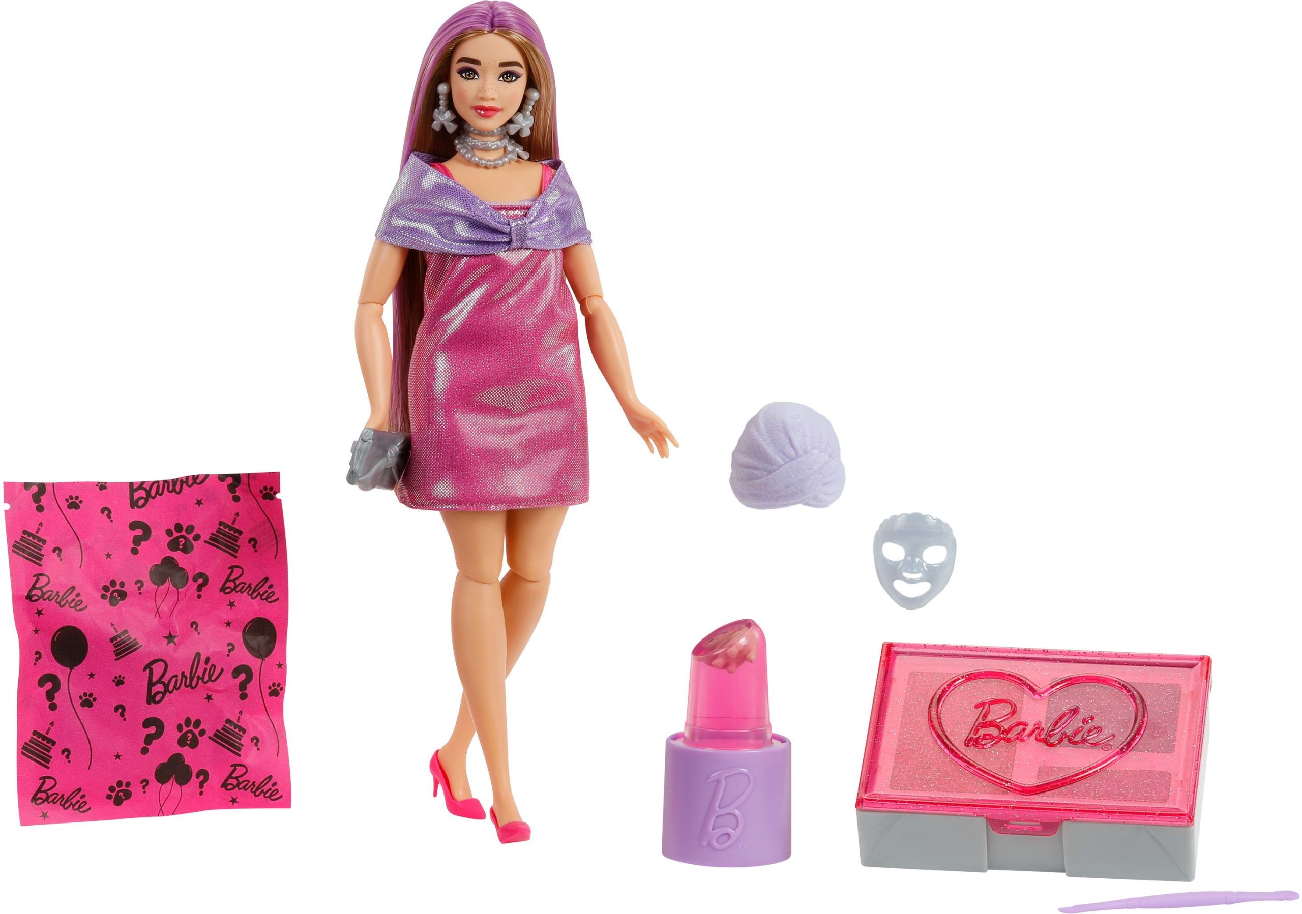 Barbie Party Unboxed Glam Party Series – Pink Curvy Doll