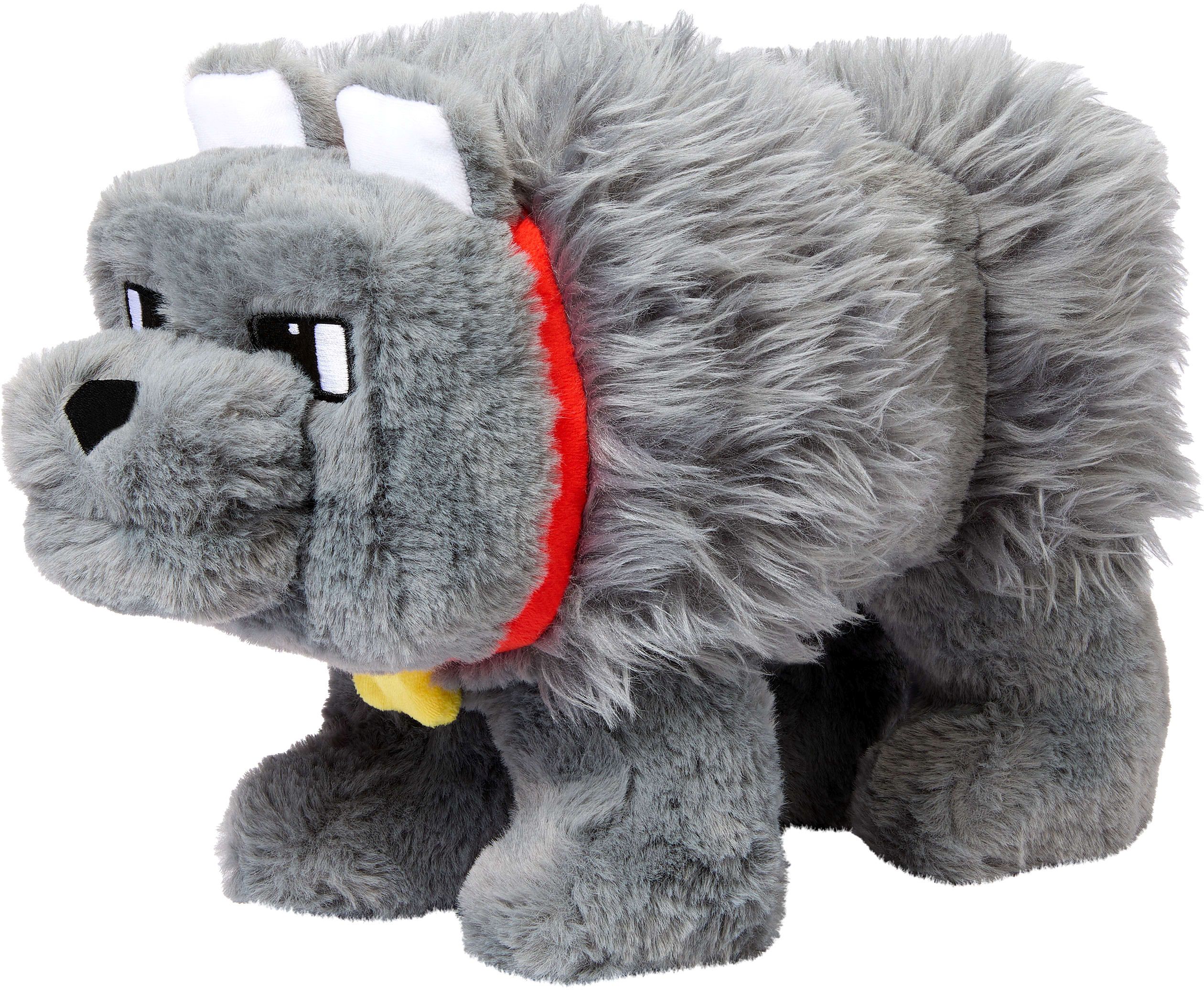 Minecraft Dennis the Wolf Deluxe Feature Plush