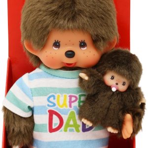 Monchhichi 20cm Super Dad + Baby