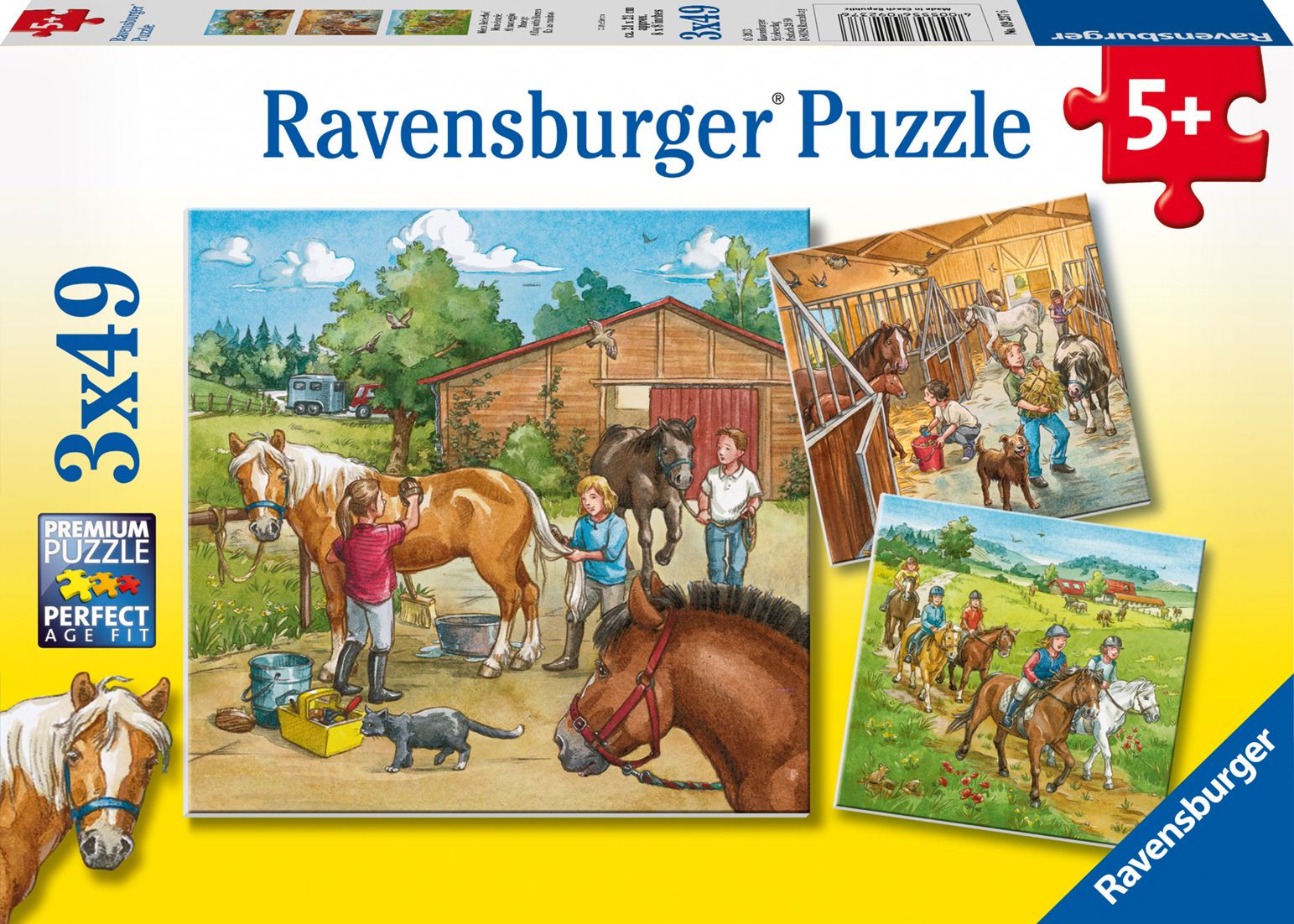 Ravensburger 9237 Puzzle Mein Reiterhof 3 X 49 Teile
