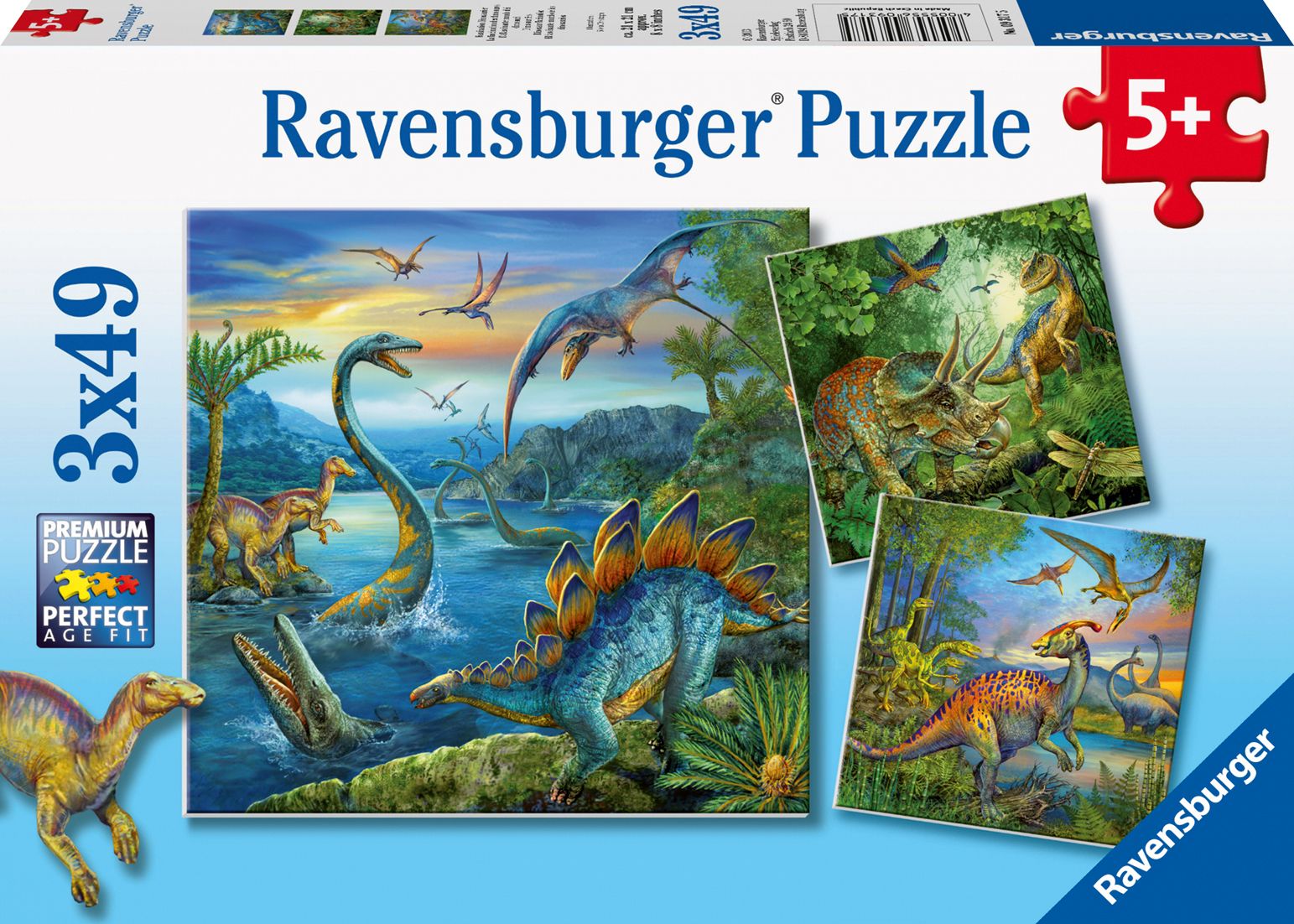 Ravensburger 9317 Puzzle Faszination Dinosaurier 3 X 49 Teile