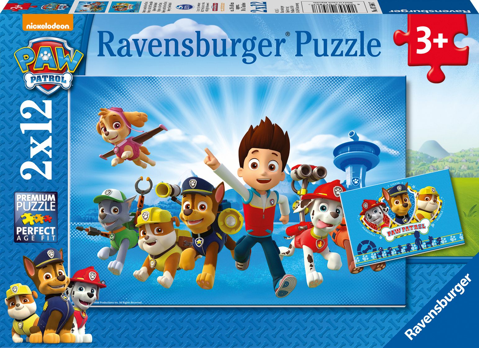 Ravensburger 7586 Puzzle Ryder und die Paw Patrol 2 X 12 Teile