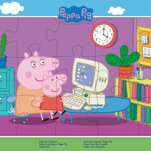 Ravensburger 6123 Puzzle Peppa am Computer 15 Teile