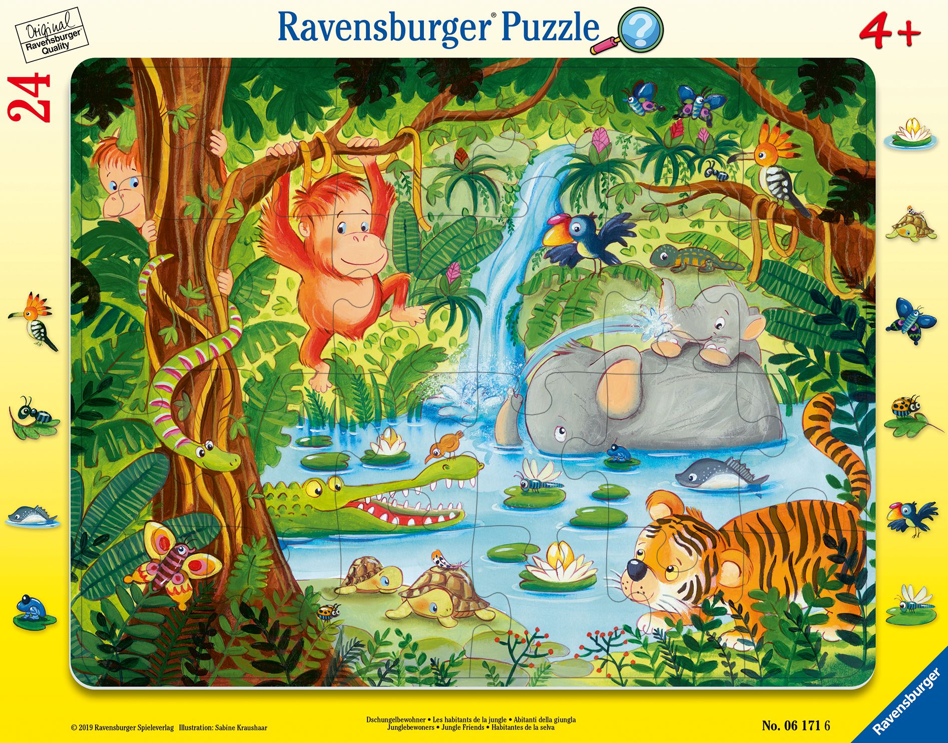 Ravensburger 6171 Puzzle Dschungelbewohner 24 Teile