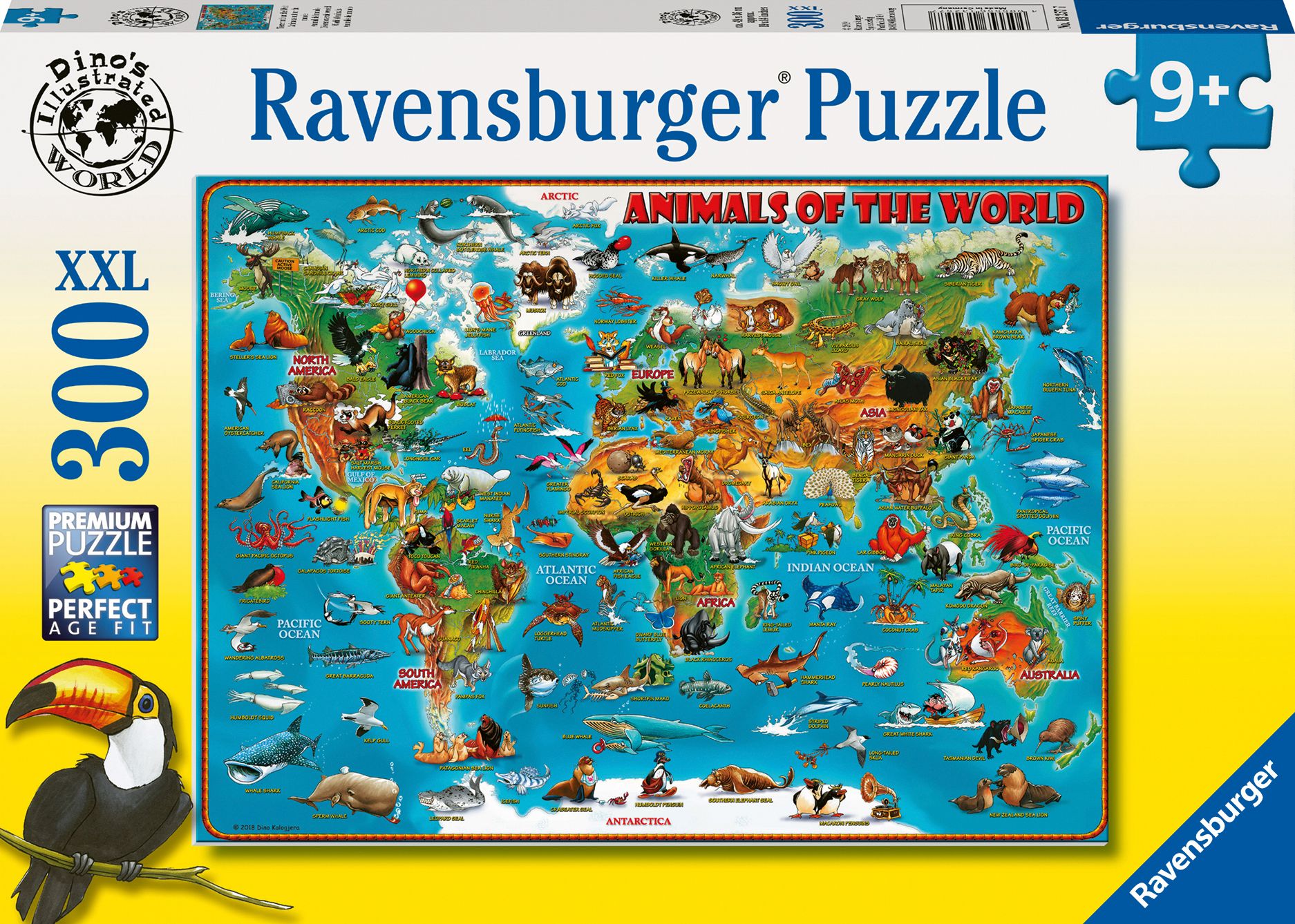 Ravensburger 13257 Puzzle Tiere rund um die Welt 300 Teile
