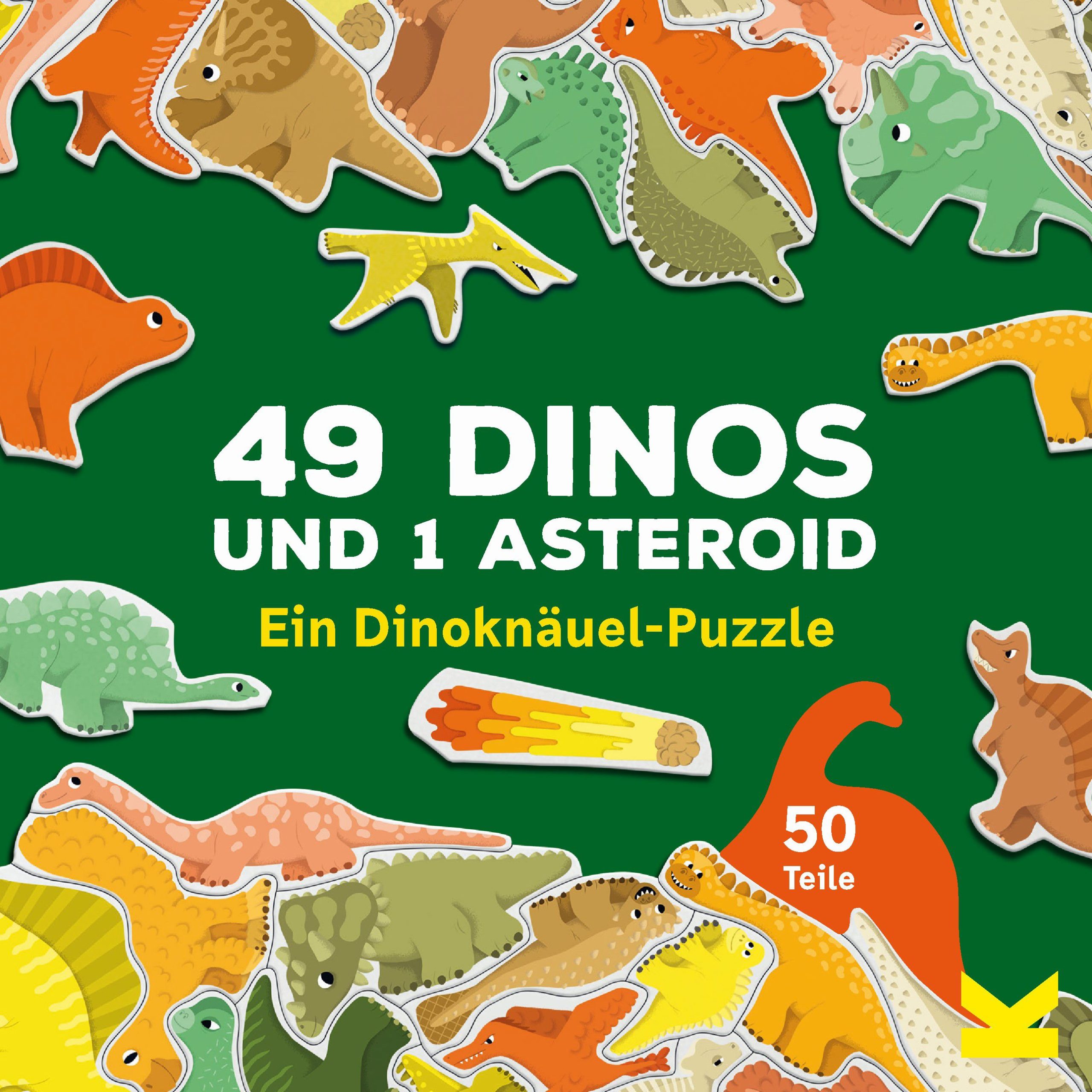 49 Dinos und 1 Asteroid. Ein Dino-Knäuelpuzzle