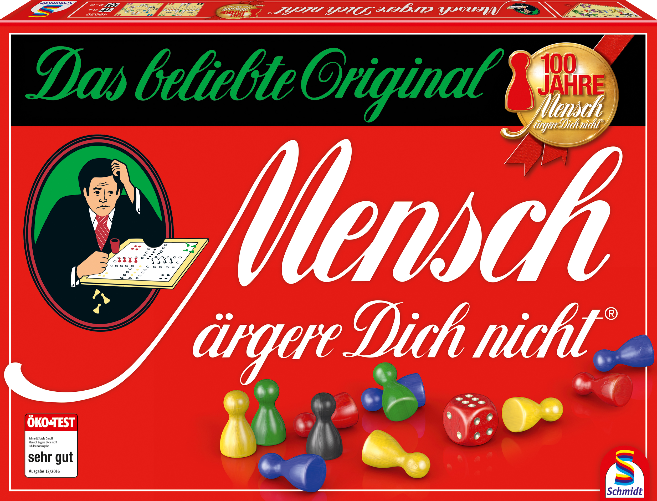 Schmidt Spiele Mensch ärgere dich nicht Jubiläums-Ausgabe mit Holzsteinen