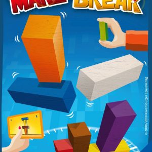 Ravensburger 23444 - Make 'n' Break, Mitbringspiel für 2-4 Spieler, Kinderspiel ab 8 Jahren, kompaktes Format, Reisesp
