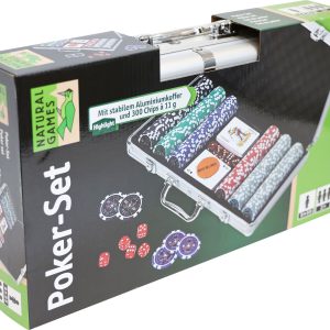 Natural Games Poker-Set im Aluminiumkoffer, 300 Chips