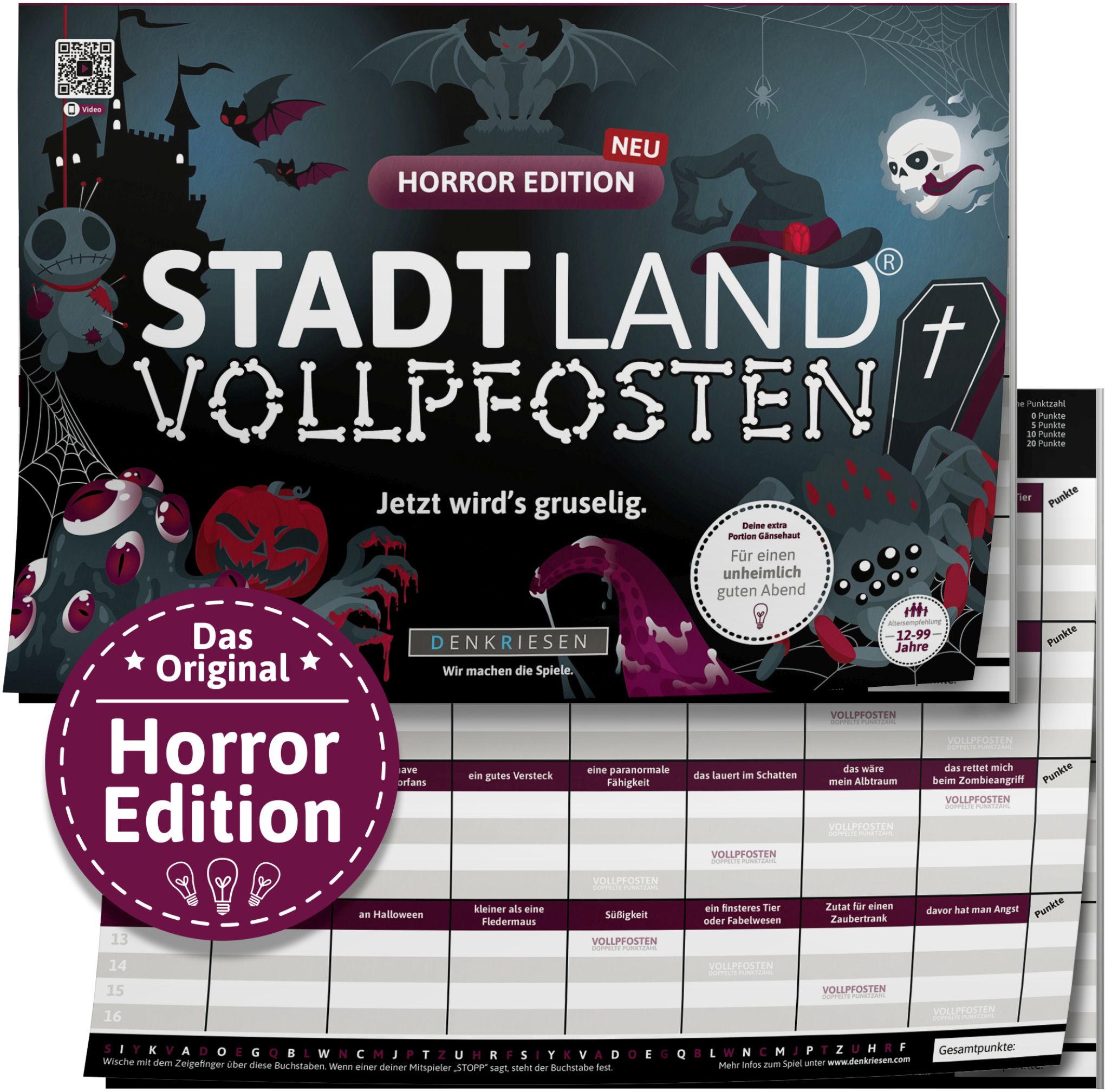 STADT LAND VOLLPFOSTEN® – HORROR EDITION – Jetzt wirds gruselig. – A4