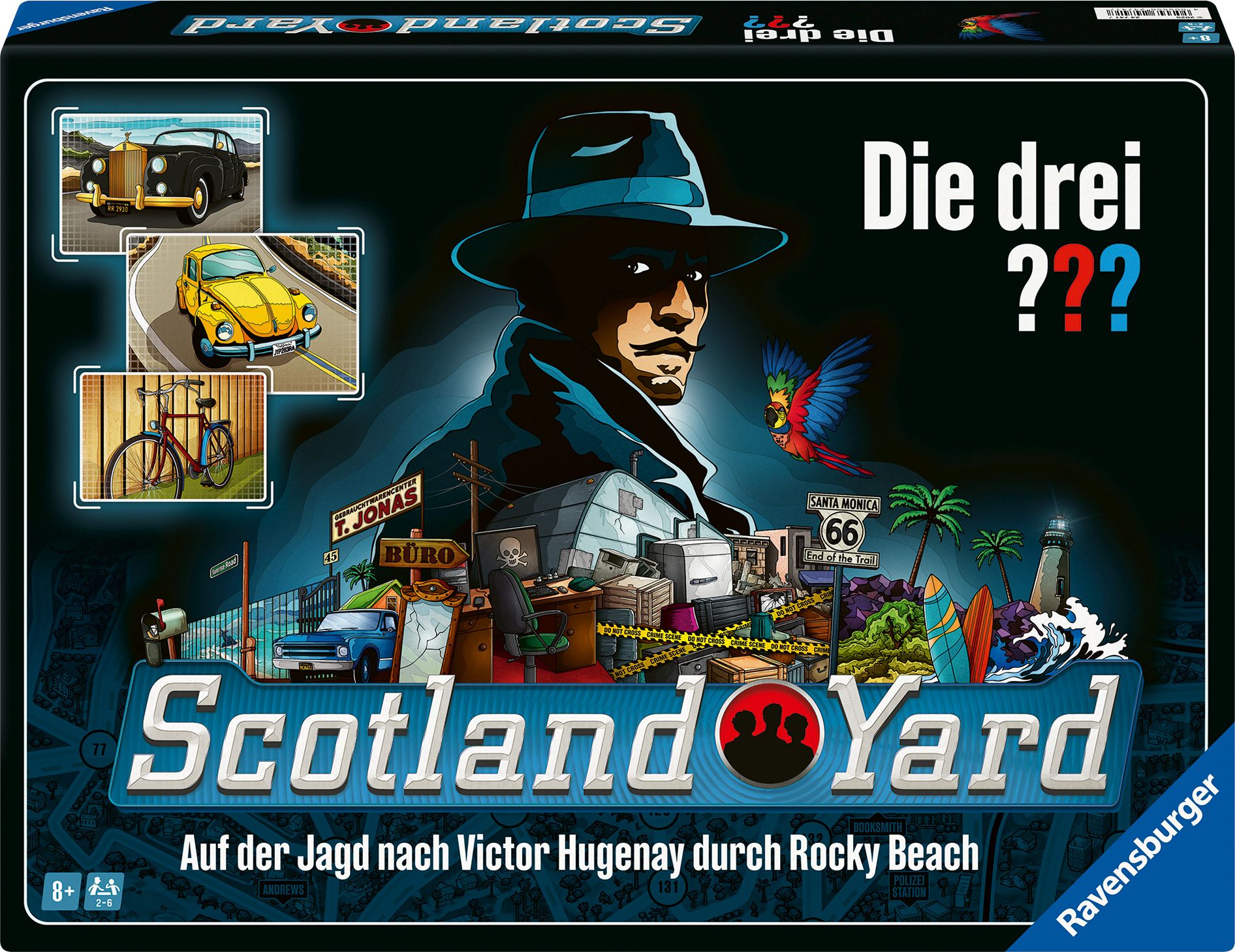 Ravensburger 24741 – Die drei ??? Scotland Yard – Der Spieleklassiker für 2 – 6 Personen ab 8 Jahren mit den Kult-Dete