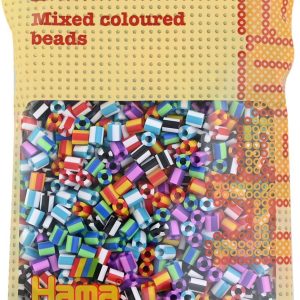 Hama® Bügelperlen Midi - gestreift Mix 1000 Perlen (6 Farben).