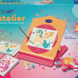 Ravensburger CreArt - Malen nach Zahlen 25877 - Neon Atelier Einhorn Kinder ab 7 Jahren