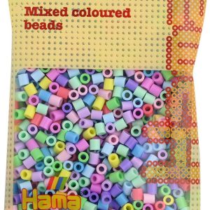 Hama® Bügelperlen Perlen, pastell gemischt, 1.000 Stück.