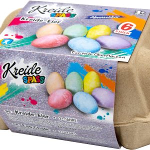 KREIDESPASS Kreide-Eier im 6er-Set in Eierverpackung