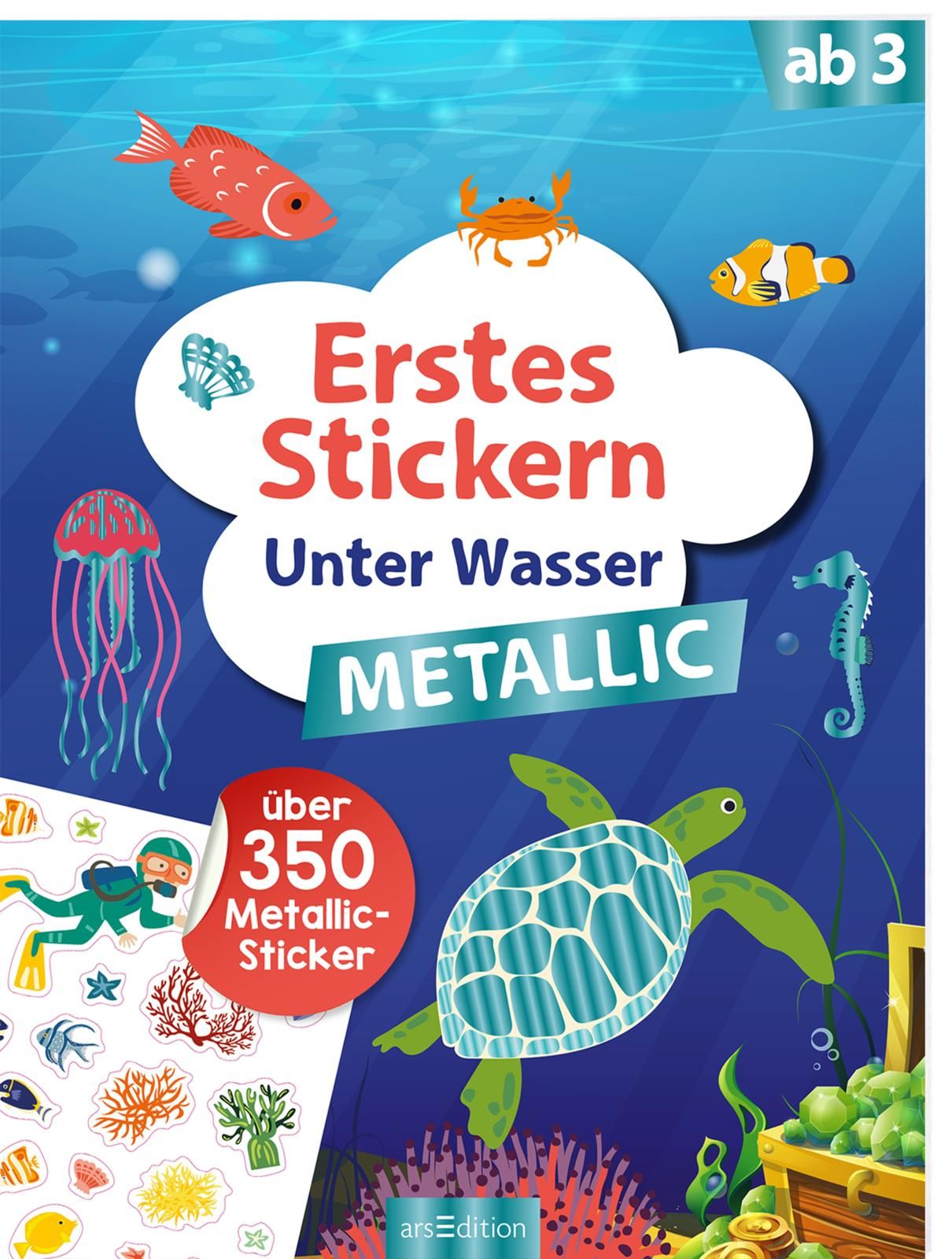 Erstes Stickern Metallic  Unter Wasser