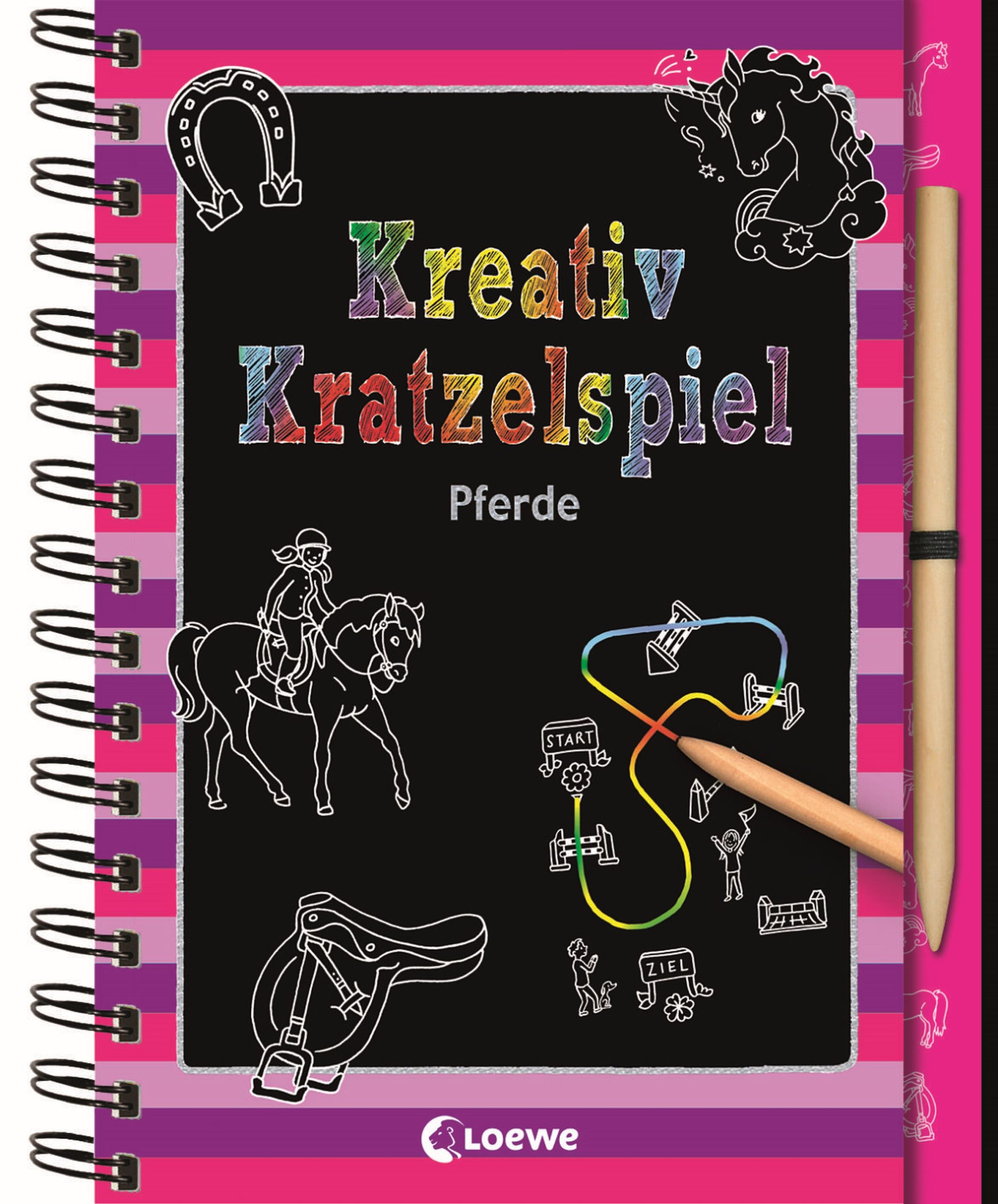 Loewe Kreativ-Kratzelspiel Pferde