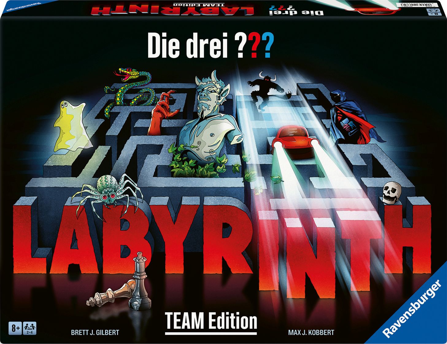 Ravensburger 22685 - Die drei ??? Labyrinth - Team Edition - Die kooperative Variante des Spieleklassikers für 2 - 4 P