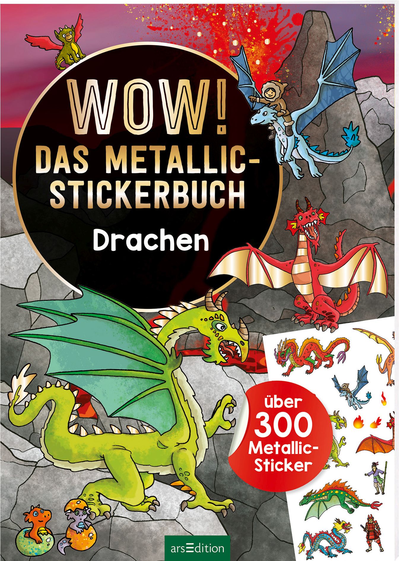 Wow! Das Metallic-Stickerbuch - Drachen
