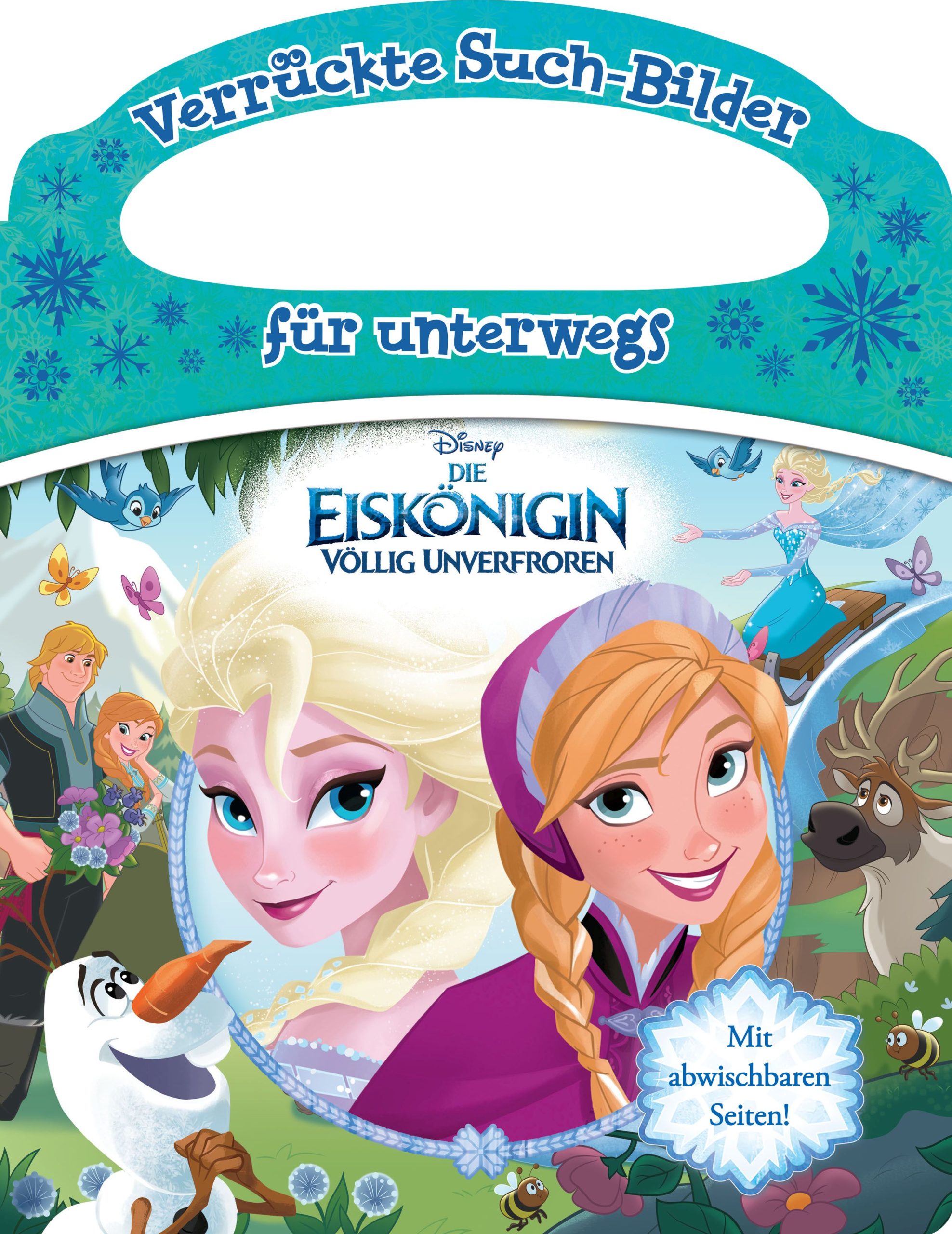 Disney Die Eiskönigin – Verrückte Such-Bilder für unterwegs – Wimmelbuch – Pappbilderbuch mit Stift und abwischbaren S