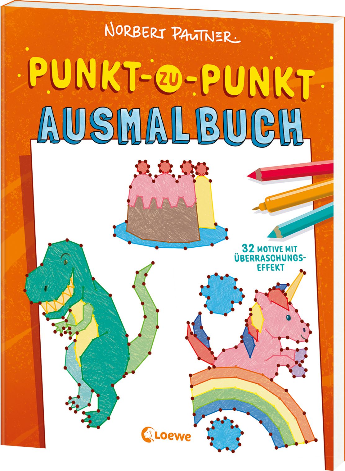 Punkt-zu-Punkt-Ausmalbuch (orange)