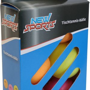 New Sports Tischtennis Bälle 6 Stück, 3 Stern, bunt