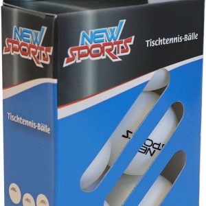 New Sports Tischtennis Bälle 6 Stück, weiß