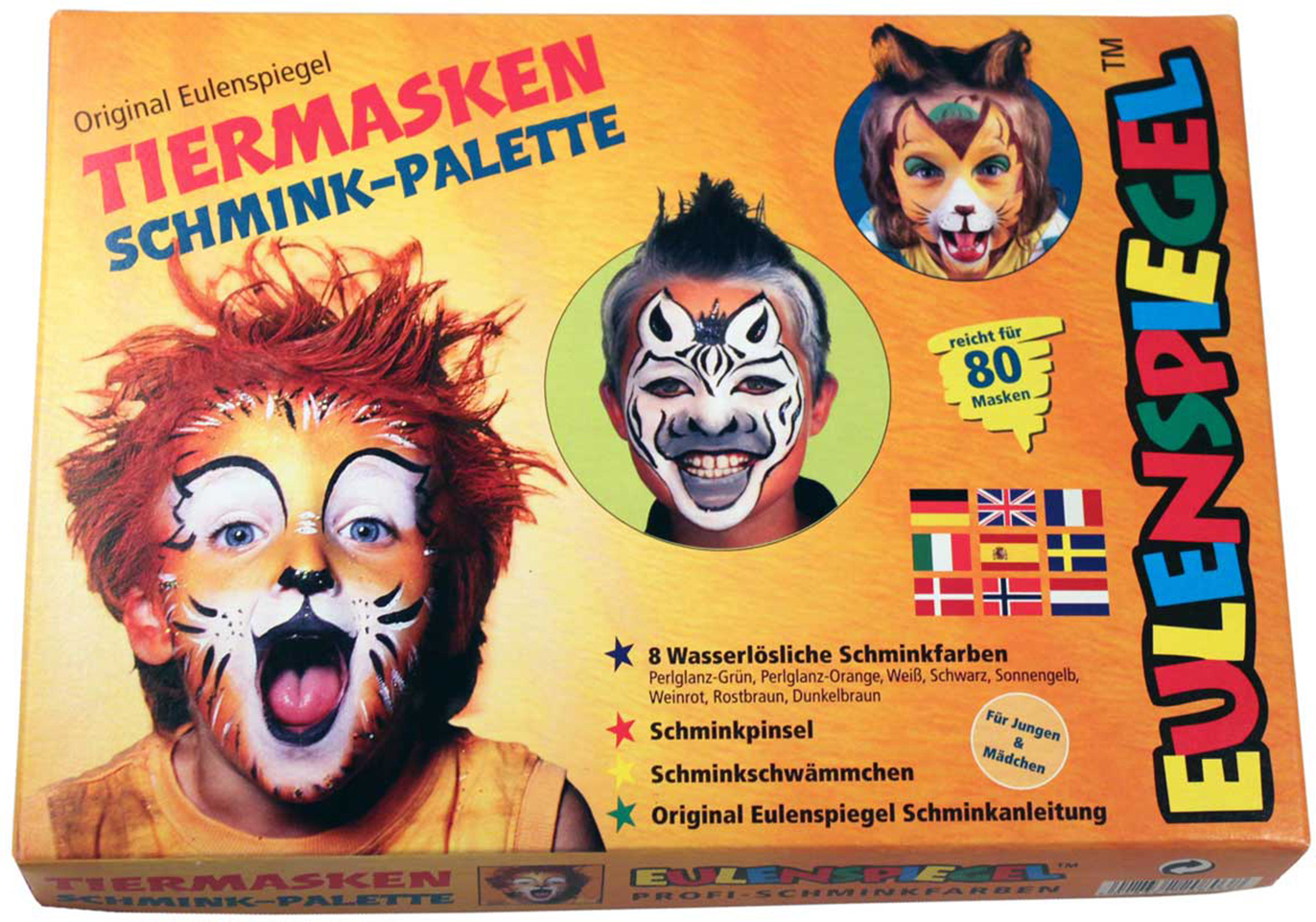 Eulenspiegel 208038 Tiermasken Schmink-Palette
