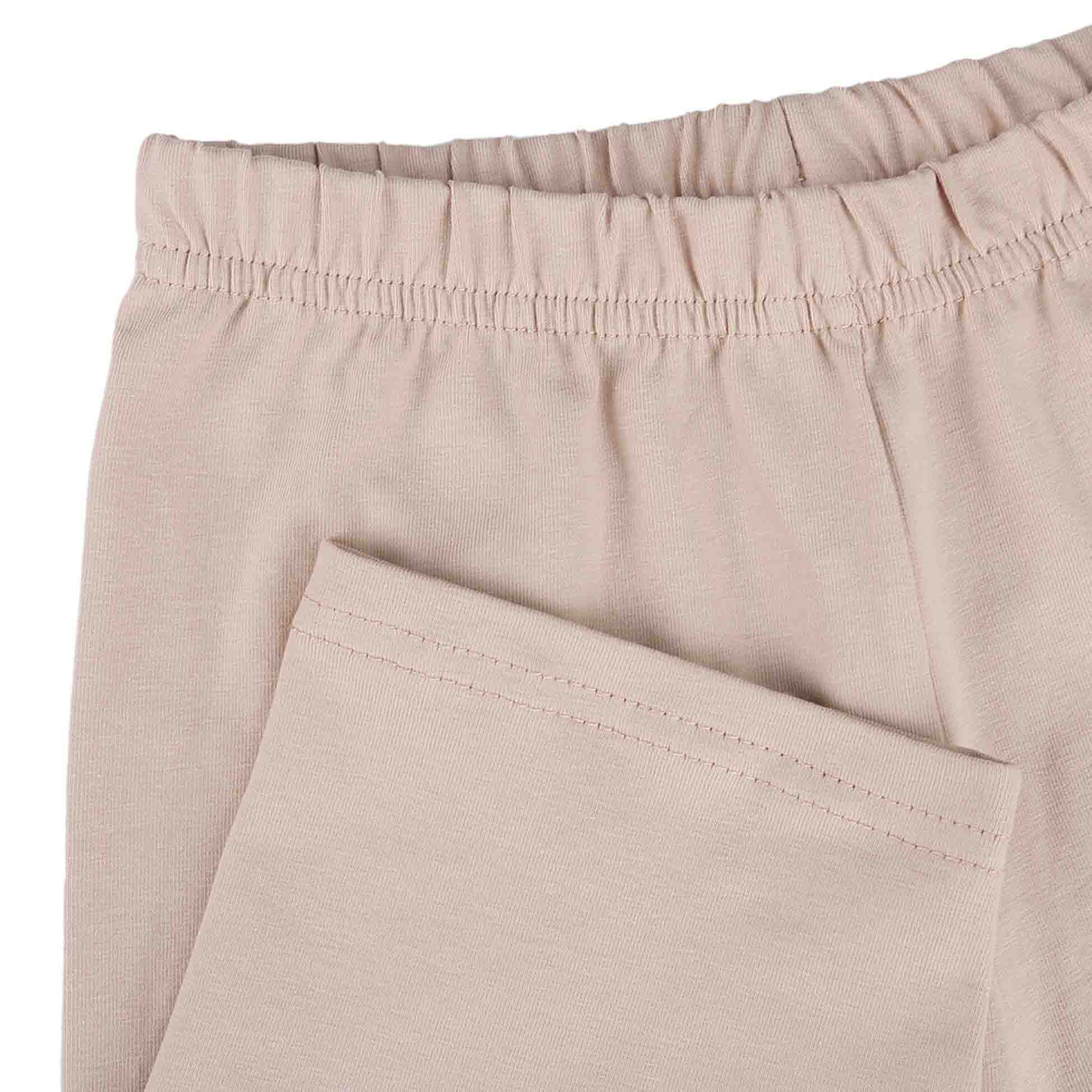 Tup Tup Kinder Baumwollkurzleggings Beigefarben Leicht Elastisch Sommer – Bild 3