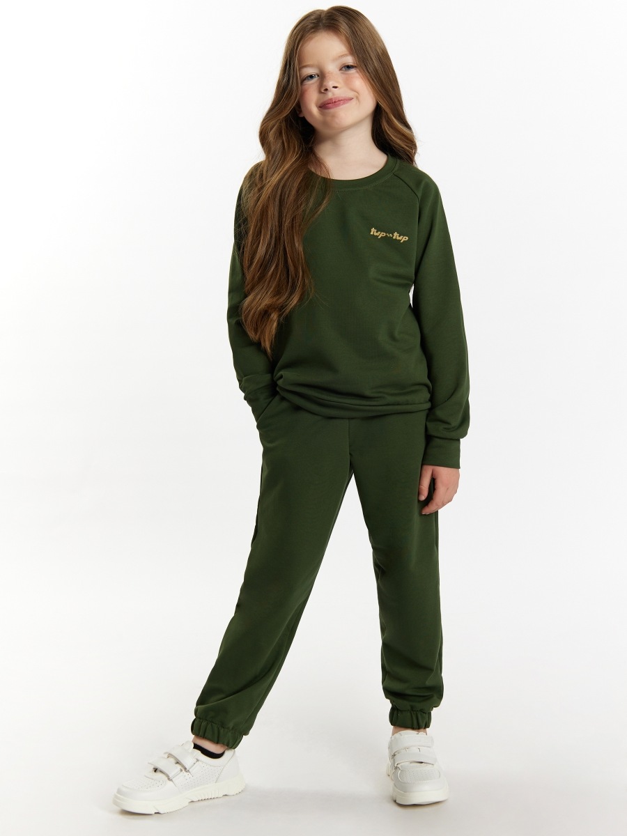 Tup Tup Mädchen Sweatset Khaki leicht und bequem für warme Tage