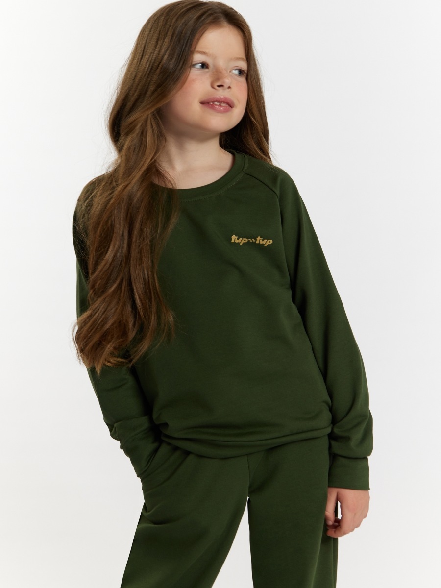 Tup Tup Mädchen Sweatset Khaki leicht und bequem für warme Tage – Bild 2