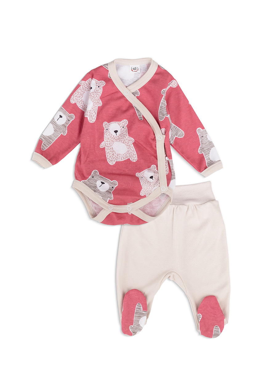Tup Tup Komfort Baby-Set mit Wickelbody und Rosa Hose